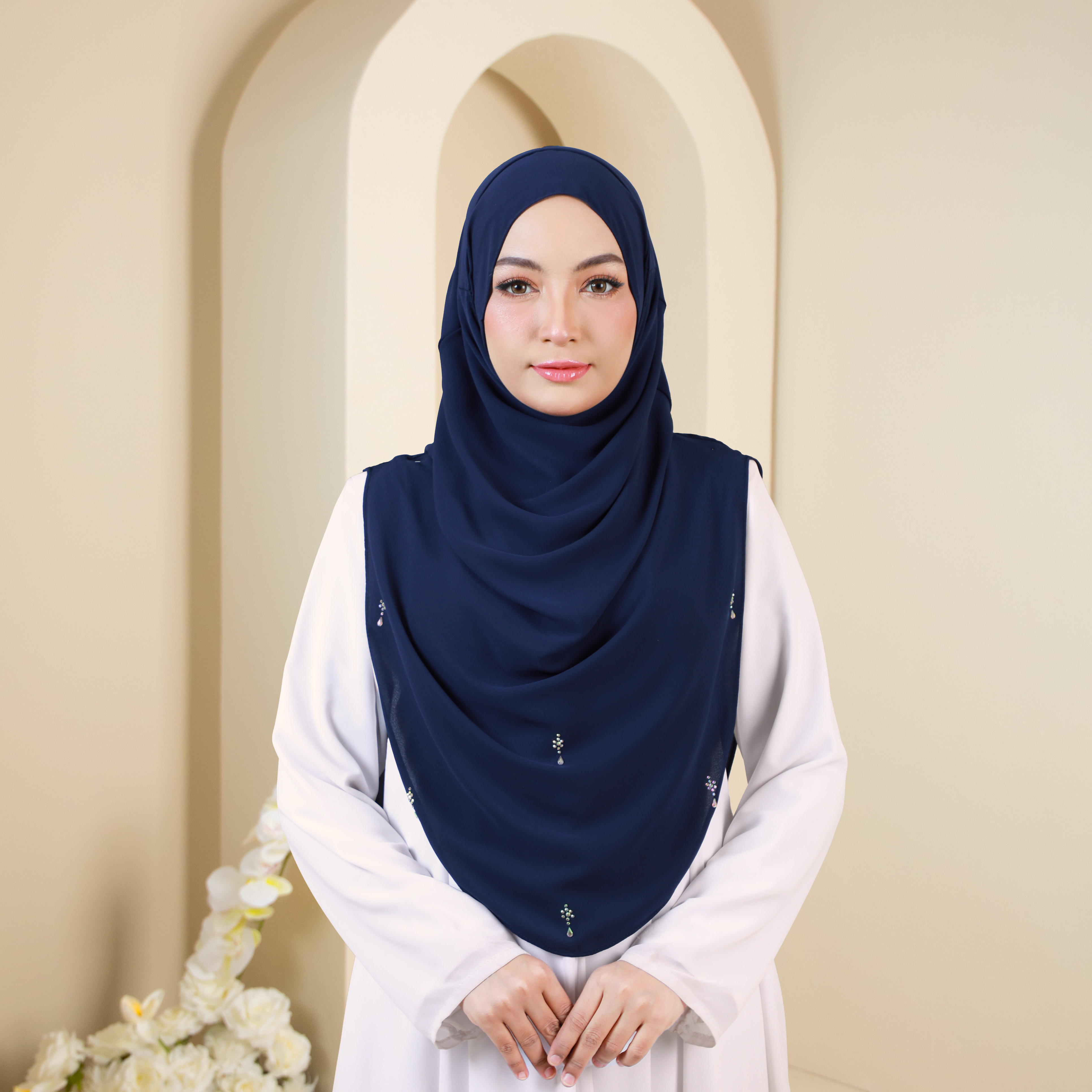 HUMAIRA PLAIN LUXE- HPL15 (NAVY BLUE)